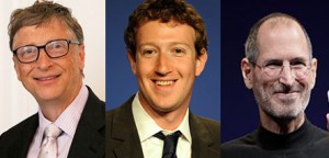 Bill Gates Mark Zuckerberg Steve Jobs